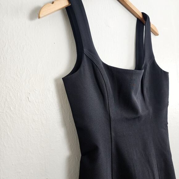 Rumored Twiggy Mini Dress Black Square Neck Stretch Knit Bodycon LBD NWT Size 4 - Picture 5 of 10